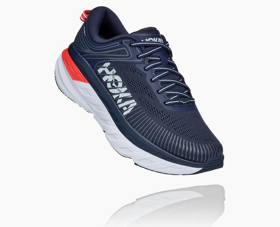 Hoka One One Koşu Ayakkabısı Kadın Lacivert/Beyaz - Bondi 7 - CE3276851